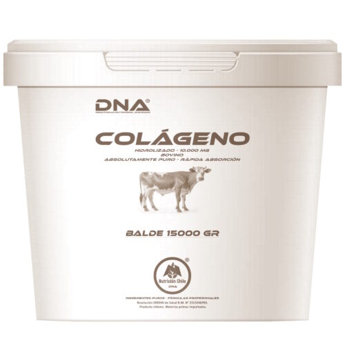 Colágeno Hidrolizado Bovino DNA® - Puro y Sabores - Balde - 15 Kilos