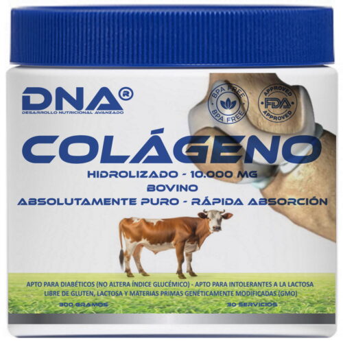 Colágeno Bovino Hidrolizado DNA® - Puro y Sabores - Pote - 300 Gramos