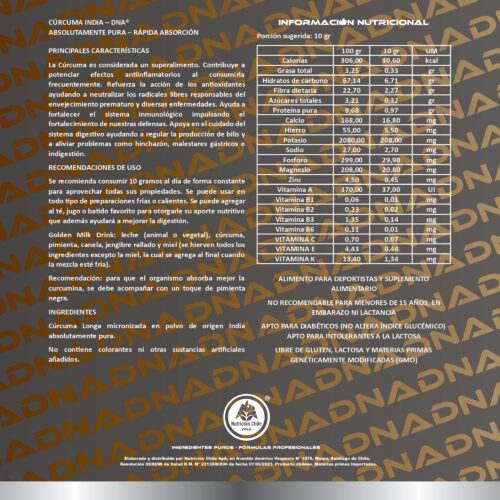 Cúrcuma DNA® - Absolutamente Pura - Recarga DoyPack - 1 Kilo - Imagen 2