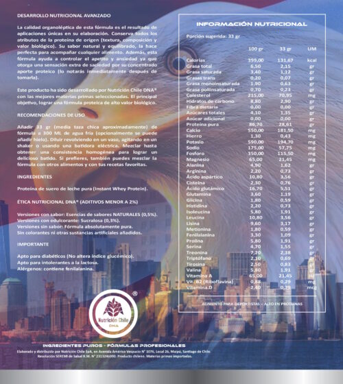 Proteína Dairy Whey DNA® American Style - Pura y Sabores - Pote - 1 Kilo - Imagen 2