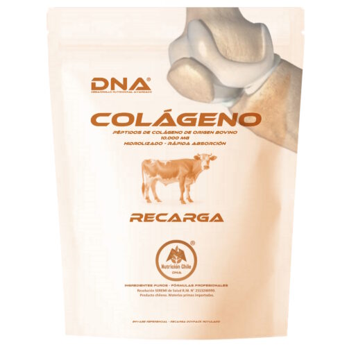 Colágeno Bovino Hidrolizado DNA® - Puro y Sabores - Recarga DoyPack - 1 Kilo